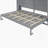 Full Size Murphy Bed Wall Bed,Gray-1698889269-1698889268