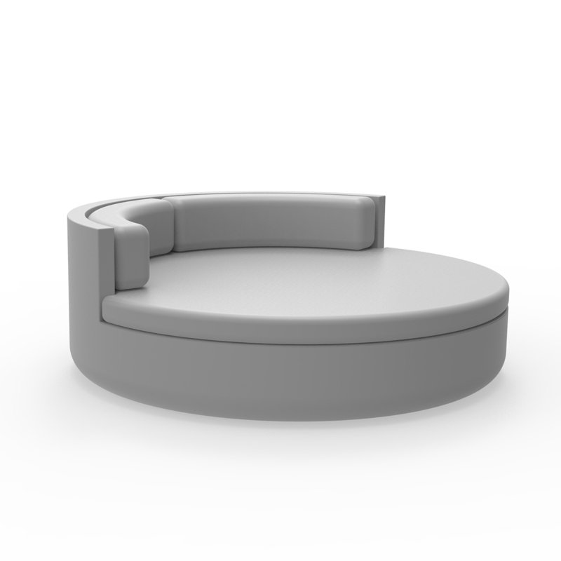 Ulm - Daybed Fixed Backrest - 70.75"Dia - Basic, Steel