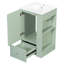 Meuble-lavabo autoportant avec lavabo en céramique et armoire de rangement-2023302202