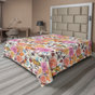 Brun sable, gris et rose / motif floral