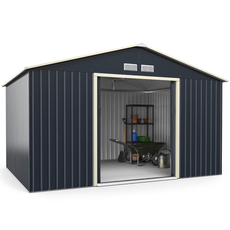 Metal Storage Shed, 11.2' x 8.4'