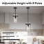 (Ensemble de 2) Luminaire suspendu industriel en verre 1 lumière 5,1 "pour îlot de cuisine, au-dessus de l'évier-121635195
