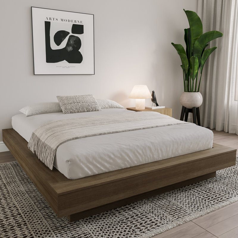 Lit plateforme Brix, Brun, Grand