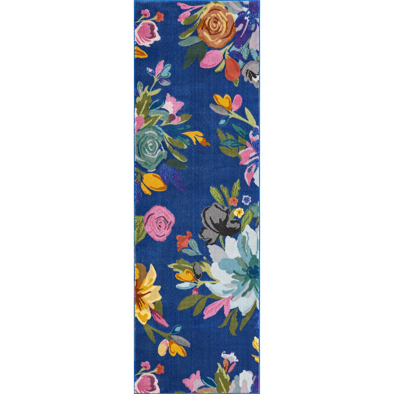 Floral Indoor Rug, Runner 2' x 6'