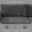 Canapé modulaire en L en microfibre 6 pièces avec repose-pieds Kerby-448567875