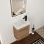 Ensemble de meuble-lavabo mural simple 18 po avec une porte et un plateau en résine blanche Argylle (assemblé)-365600691