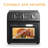 13QT Family Size Air Fryer Toaster Oven Combo | 360° Hot Air Circulation, Oil-Free Cooking | Multifunctional Convection Countertop Oven, Adjustable Time & Temp Control-120001685