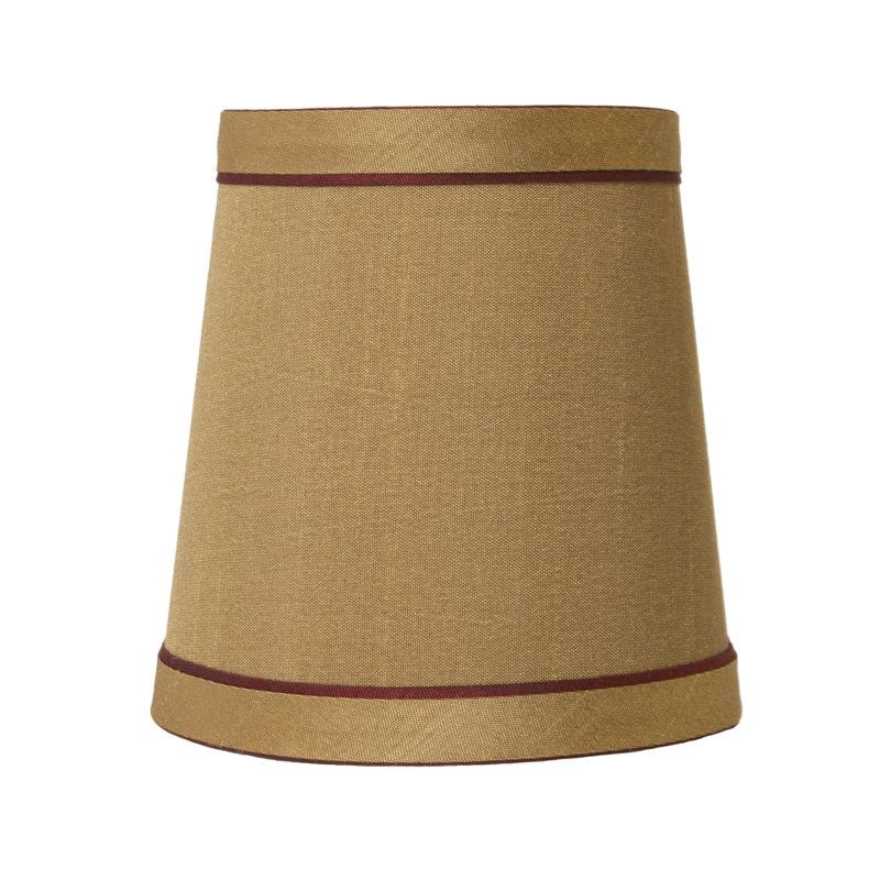 Abat-jour à candélabre en soie/Bourgogne empire H 4 po x l 4 po (attache) de couleur or/Bourgogne