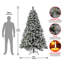 The Holiday Aisle® - Arbre de pin enneigé 7,5 pi avec lumières DEL préinstallées