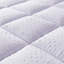 Microfiber Quilted 3D Bubble Mattress Topper 5cm Thick, White-1111919743