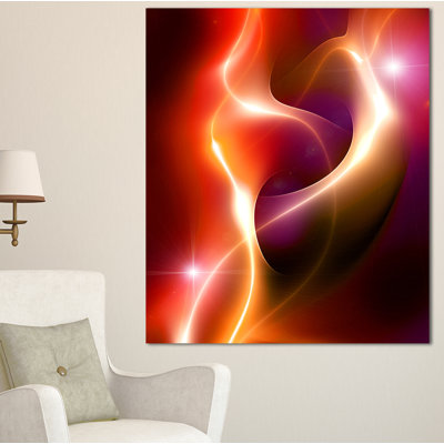 " Abstract Warm Red Fractal Design "