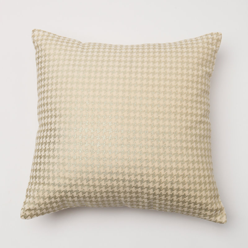  Housse de coussin Houndstooth, Crème, crème