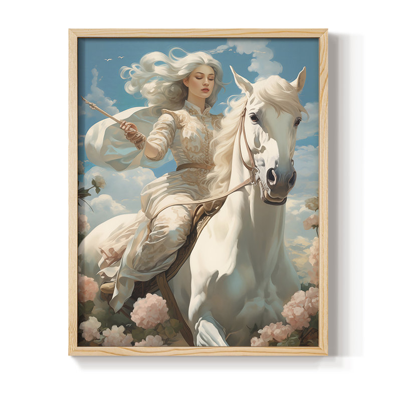 Reproduction encadrée WOMEN Series CMXLIV - bois massif, Natural, 11" H x 9" W