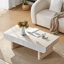 Table basse avec plateau en faux marbre
