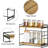 Bathroom Countertop Organizer Set Of 2, Kitchen Counter Shelf Spice Rack Sink Countertop Storage Desktop Large Wood Shelf-1326837823