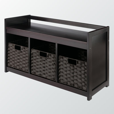 Shirely Espresso Entryway Storage Bench