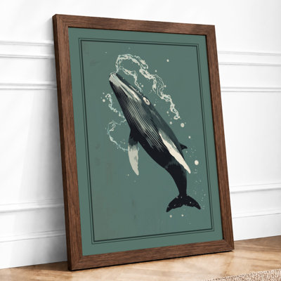 Whale at Peace Coastal - Framed Print