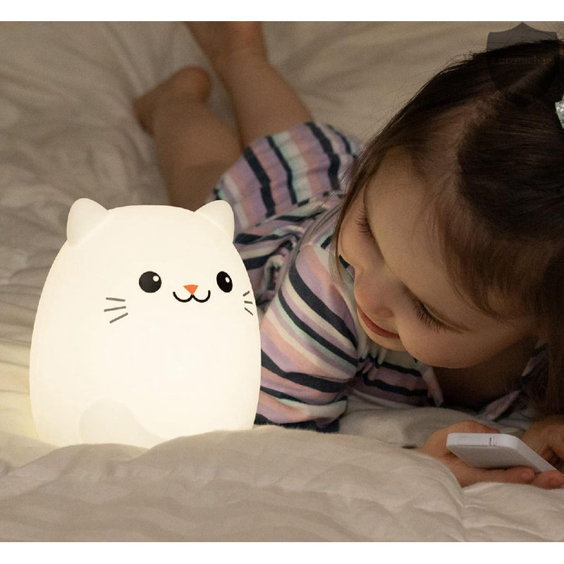 Adorable Cat-Shaped Silicone Nursery Night Light