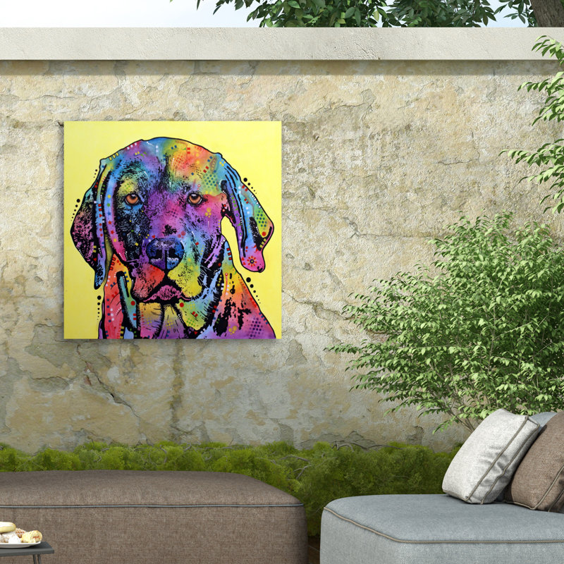 Toile d'extérieur Dean Russo Fixate Labrador, H 24 po x l 24 po x P 1,5 po