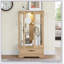 Armoire en chêne avec tablettes réglables en verre, 2 portes, 1 tiroir et éclairage-910717998