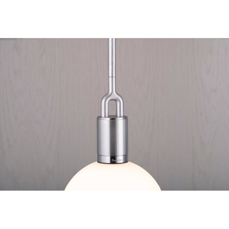 1 - Light Pendant, Steel/Opal