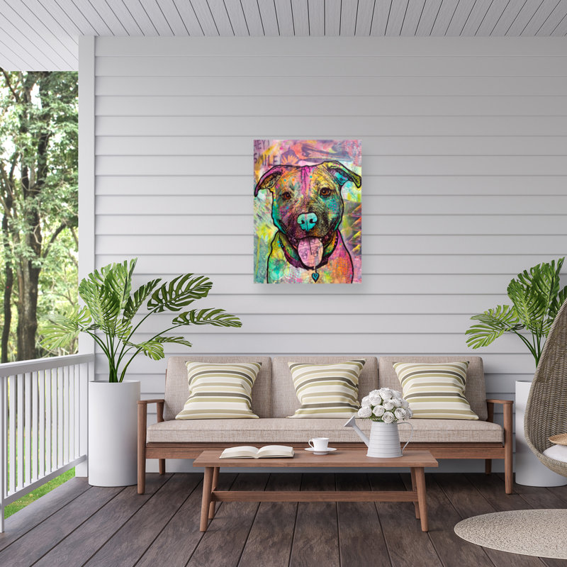 Toile d'extérieur «Dean Smile» Dean Russo, H 32 po x l 24 po x P 1,5 po