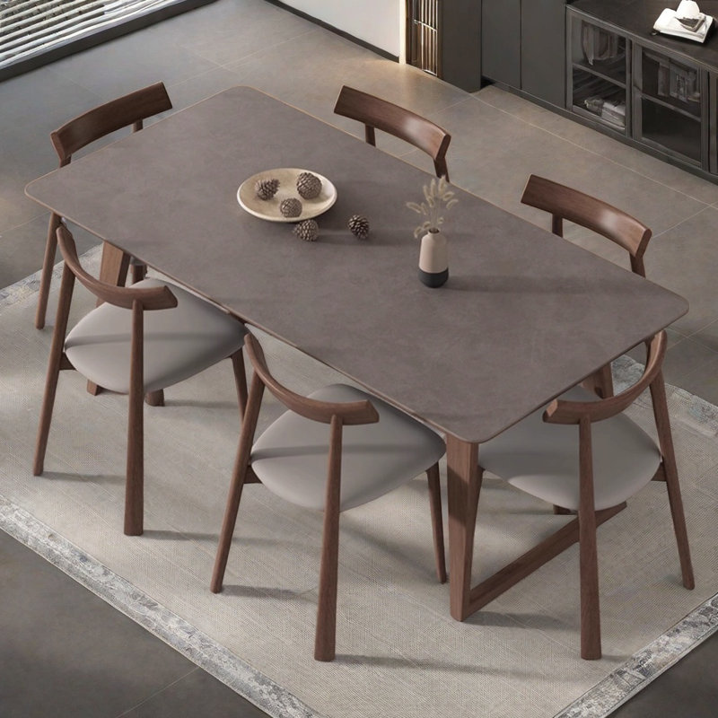 Table de salle à manger et chaise de charme Wabi-sabi, H 29,5 po x L 62,9 po x l 31,4 po