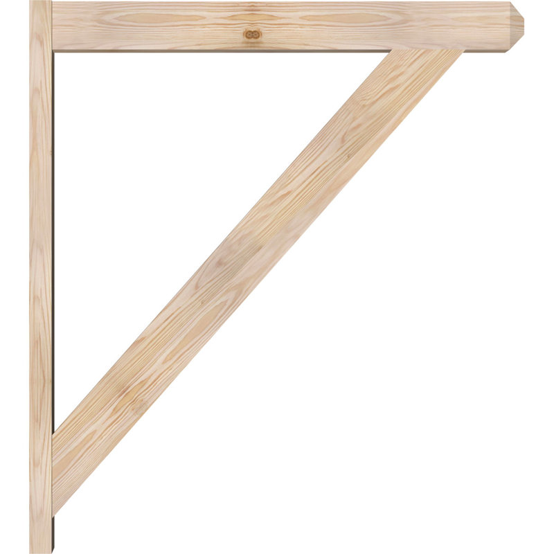 Artisan traditionnel en bois rustique, Sapin Douglas de 5 1/2 po (lisse), P 36 po x H 40 po