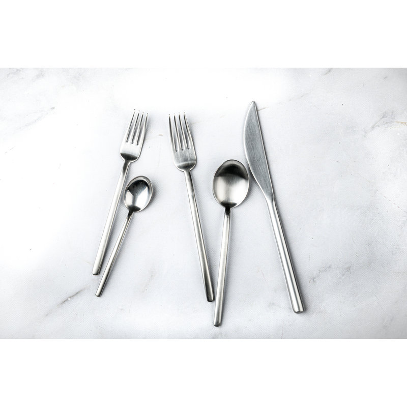 Mercer41 Stainless Steel Flatware Set, Ice Silver