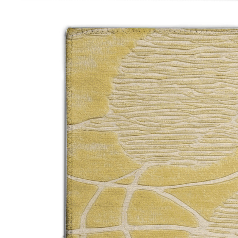 Tapis brun abstrait intérieur et extérieur, Rectangulaire 2 pi x 3 pi