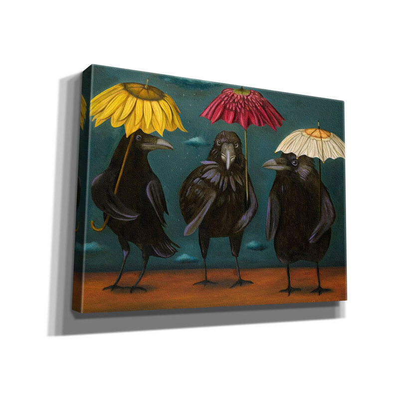 " Ravens Rain " by Leah Saulnier, 12" H x 16" W x 0.75" D