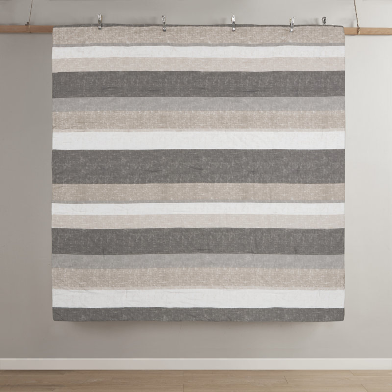 Full Taupe and Grey Microfiber Reversible Bed in a Bag Set