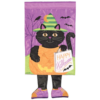 Double Sided 18'' H x 13'' W Polyester Halloween Garden Flag