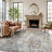 Blended Brushstroke Abstract Area Rug - Modern & Kid Friendly-2017954308