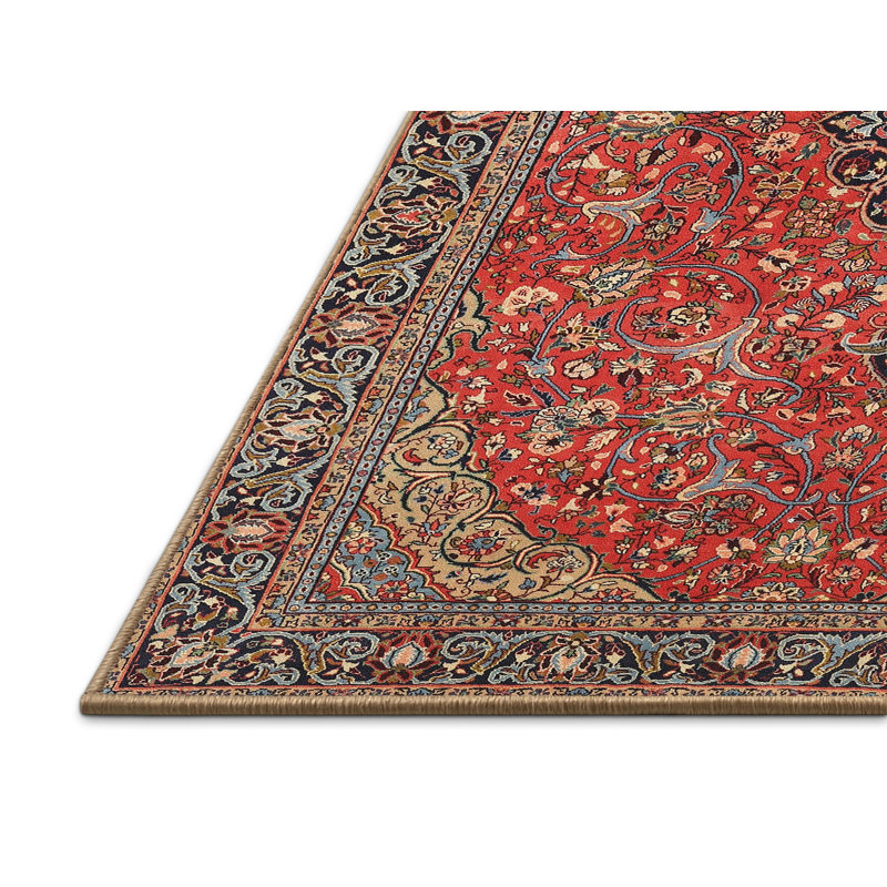 Tapis traditionnel mehroon/noir/crème Mojokerto, Rectangle 2 pi x 3 pi