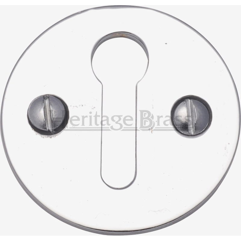 Heritage Brass Heritage Keyhole Escutcheon, Polished Chrome