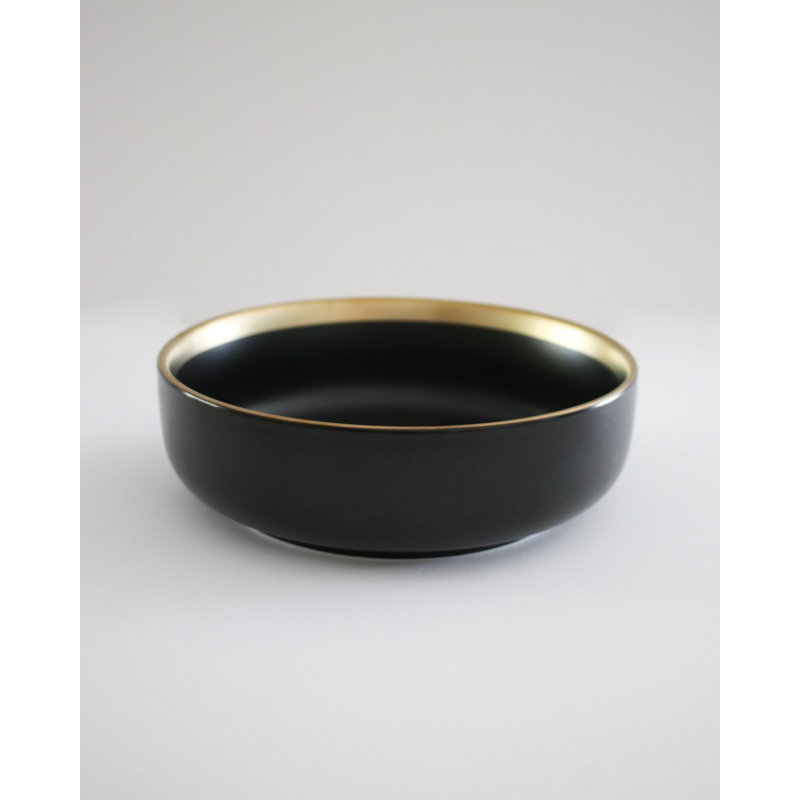 "The Luxury Collection" Bol noir avec bordure dorée - grand 7,4 "
