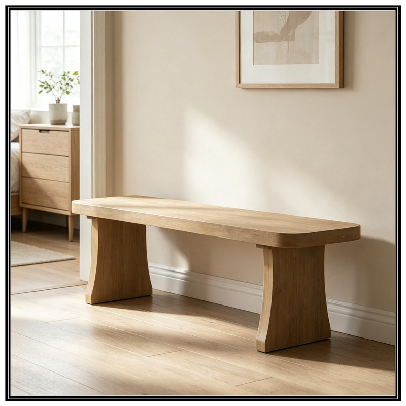 Banc en bois avec pieds robustes
