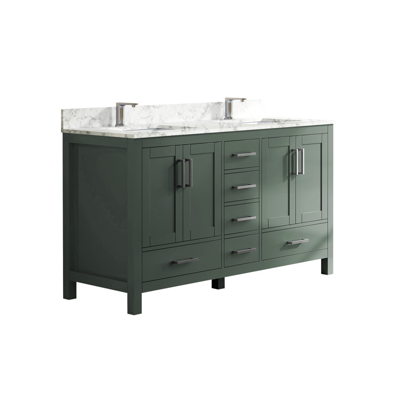 Meuble-lavabo avec lavabo et trou pour robinetterie, meuble de rangement pour salle de bain avec 2 portes et 5 tiroirs en chÃªne
