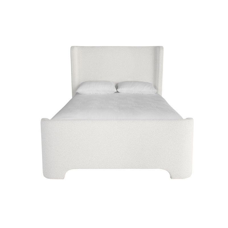 Ives Upholstered Wingback Bed, Copenhagen White, Queen