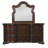Rise 4 Piece Queen Bedroom Set, Arched Wing Design, Leatherette Padding, Brown