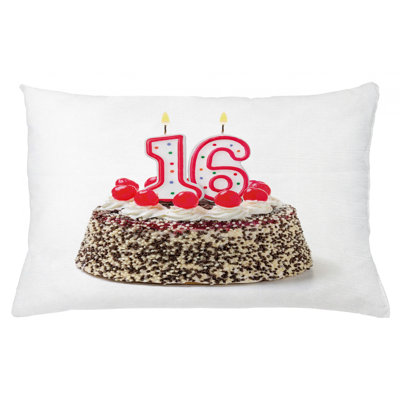16Th Birthday Indoor / Outdoor Lumbar Pillow Cover