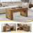 Farmhouse Coffee Table, Rectangle Wooden Center Table With Hidden Storage Drawer, Thick Coffee Tables For Living Room, Office, Apartment, Rest Area
