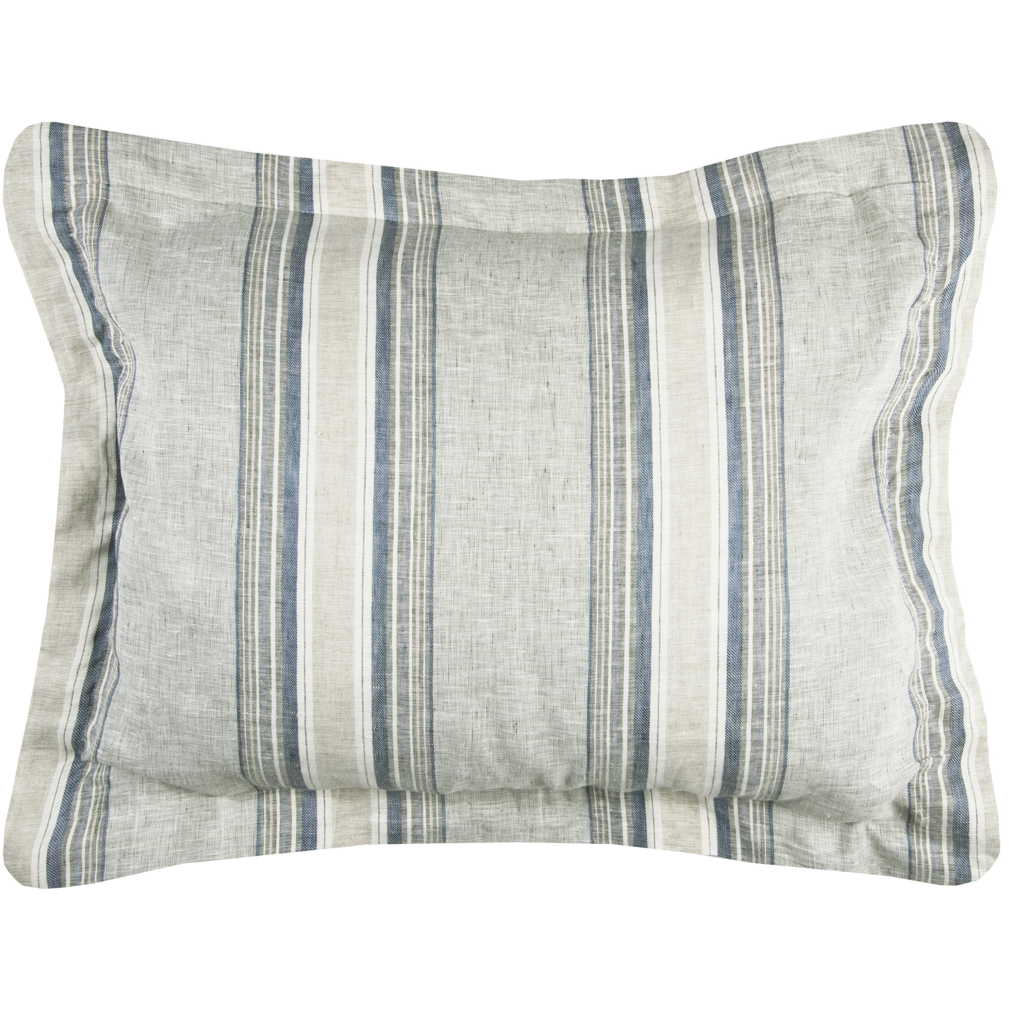 Dorian 100% Linen Sham Set, Blue/Gray, King
