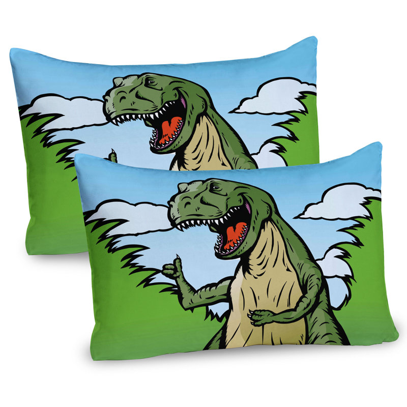 Ensemble de 2 taies décoratives Ambesonne Dinosaur, H 20 po x l 36 po