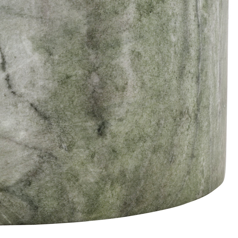 Aurielle Cylinder Accent Table, Green Marble