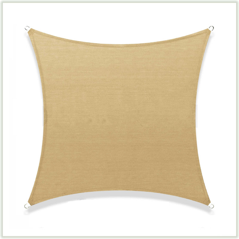 Toile d'ombrage carrée ColorTree - personnalisable, durable et résistante aux rayons UV, Beige, 8 pi x 17 pi