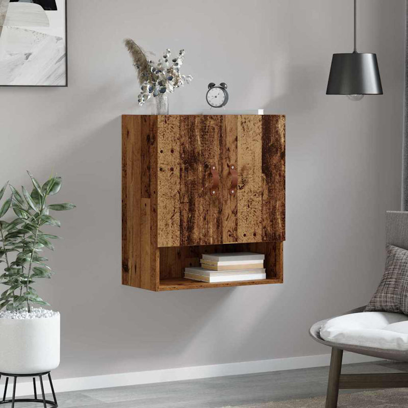vidaXL Wall Cabinet Hanging Storage Cabinet Display Cabinet Engineered Wood, Old Wood
