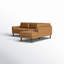Canapé modulaire en cuir Bernis, brun-78585007