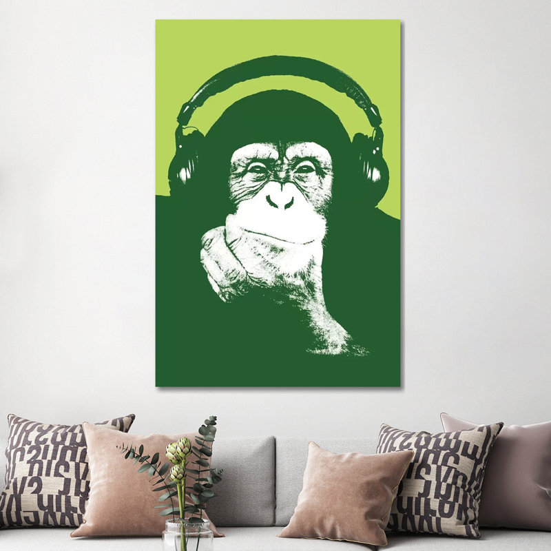 New Monkey Head IV by Steez - Wrapped Canvas Print, 152.5 cm H x 101.5 cm W